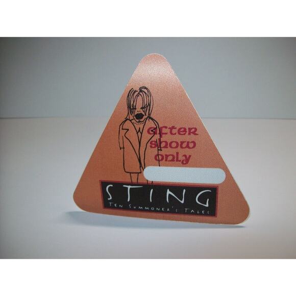 Sting Ten Summoner's Tales Backstage Pass Concert Tour Original 1994 After Show - Picture 4 of 4